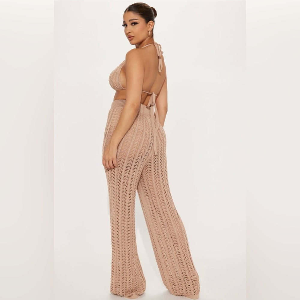 Women’s Knit tan beachwear bralette